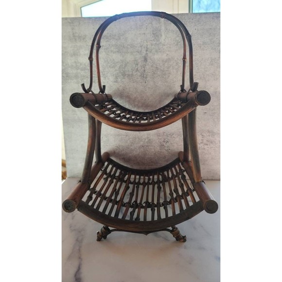 Vintage Wooden Magazine Rack - Picture 5 of 10